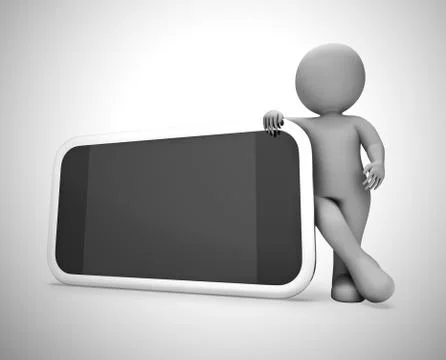 Smartphone or cellular mobile device for apps and internet Mocku Stock Illustration