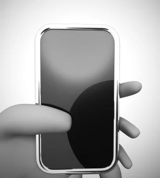 Smartphone or cellular mobile device for apps and internet - 3d Stock Illustration