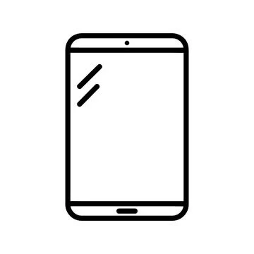 Smartphone or mobile device icon. Isolated on white background. Simple flat v Stock Illustration