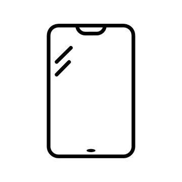 Smartphone or mobile device icon. Isolated on white background. Simple flat v Stock Illustration