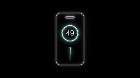 Smartphone or mobile phone charging animation with battery charge indicator.. Stock Footage 305166508