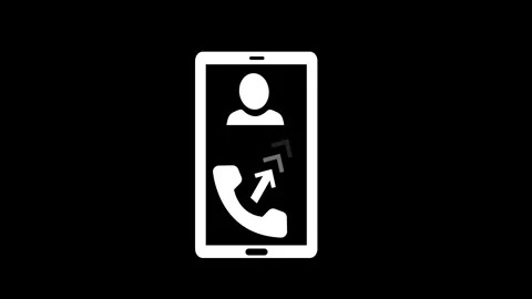 Smartphone Outgoing Call Icon Animated, Clean and Modern Animation of Ringi.. Video stock 311726873