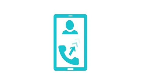 Smartphone Outgoing Call Icon Animated, Clean and Modern Animation of Ringi.. Video stock 311726913