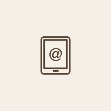 Smartphone outline icon Stock Illustration