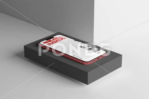 Smartphone Packaging Mockup Scene Modello PSD