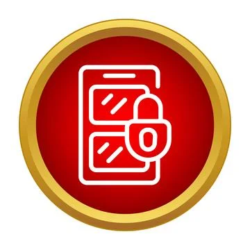 Smartphone with padlock icon indicating mobile security Stockillustratie
