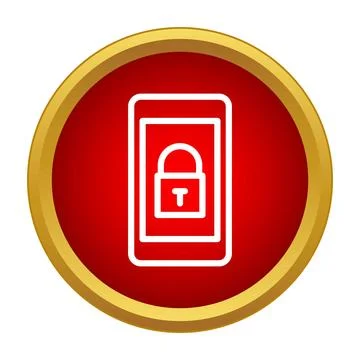 Smartphone with padlock icon indicating mobile phone security Stock Illustration