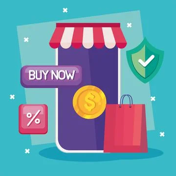 Smartphone with parasol Stockillustratie