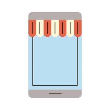 Smartphone with parasol 스톡 일러스트