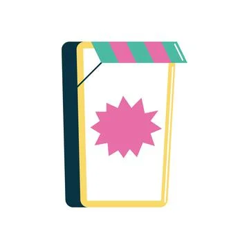 Smartphone with parasol イラスト素材