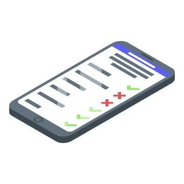 Smartphone parcel tracking icon, isometric style Stock Illustration