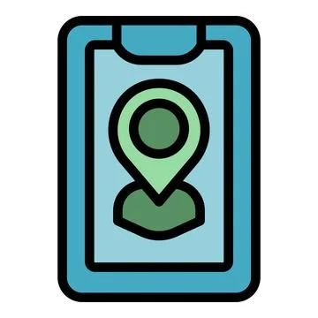 Smartphone parcel tracking icon vector flat Illustrazione stock