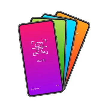 Smartphone with passcode lock screen interface. Protecting Your Smartphone and Stock Illustration