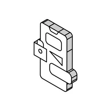 Smartphone password isometric icon vector illustration sign Stock Illustration