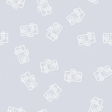 Smartphone password line seamless pattern sign 스톡 일러스트