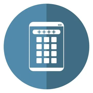 Smartphone password security system technology shadow Ilustración de archivo