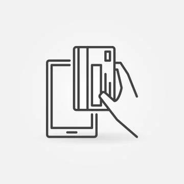 Smartphone payment concept icon Stock Illustration