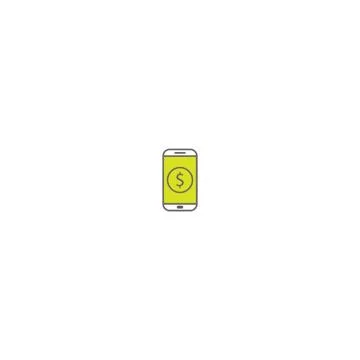 Smartphone payment logo icon vector Stock Illustration