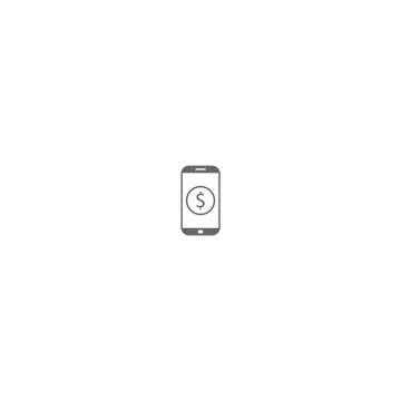 Smartphone payment logo icon vector Illustrazione stock