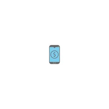 Smartphone payment logo icon vector Stock Illustration