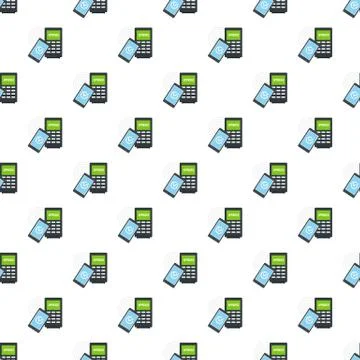 Smartphone payment nfc device pattern seamless Stock Illustration