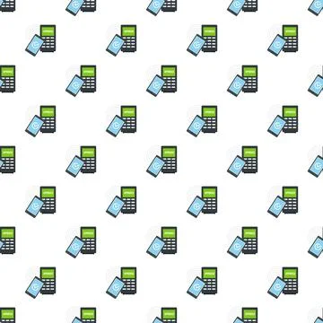 Smartphone payment nfc device pattern seamless 스톡 일러스트