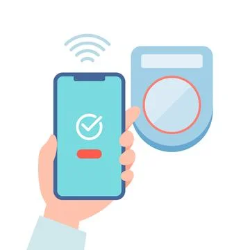 Smartphone payment smart IC reader Stock Illustration