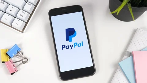 Smartphone With PayPal Logo Mobile Payment On Screen Stock Footage 88745872