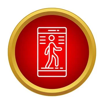 Smartphone pedometer app displaying walking activity tracking Illustrazione stock