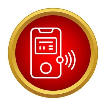Smartphone performing wireless nfc payment transaction icon concept Stock Illustration