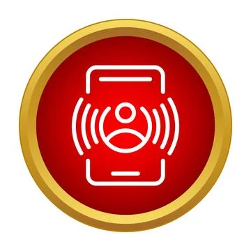 Smartphone with person icon indicating wireless connection Stock Illustration