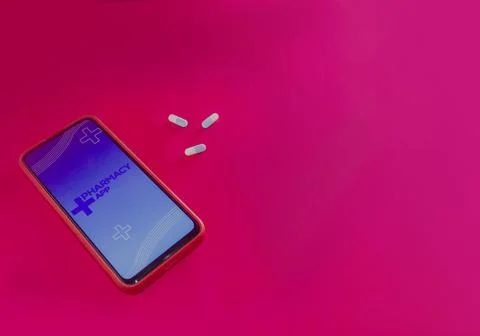 Smartphone with pharmacy application interface Photos