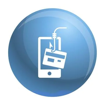 Smartphone phishing icon, simple style Stockillustratie