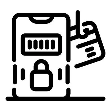 Smartphone is phishing for personal data through hooked credit card Stock Illustration