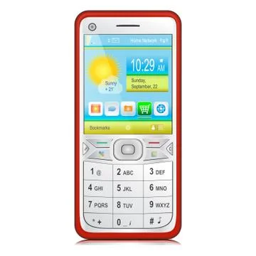 Smartphone with physical keyboard. Vector. Illustrazione stock