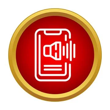 Smartphone playing audio with volume icon and sound waves concept Stock Illustration