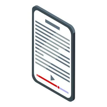 Smartphone is playing audiobook with progress bar Stock Illustration