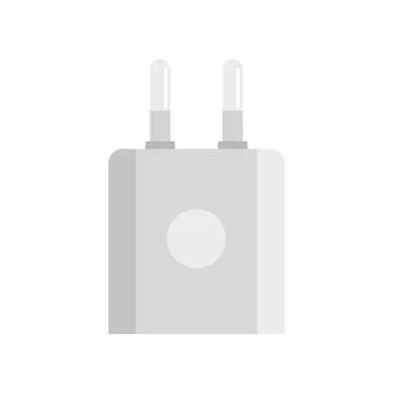 Smartphone plug icon flat isolated vector Stock Illustration