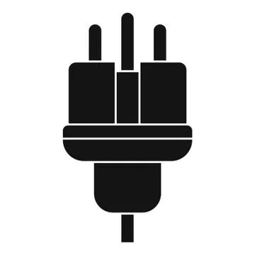 Smartphone plug icon, simple style Stock Illustration