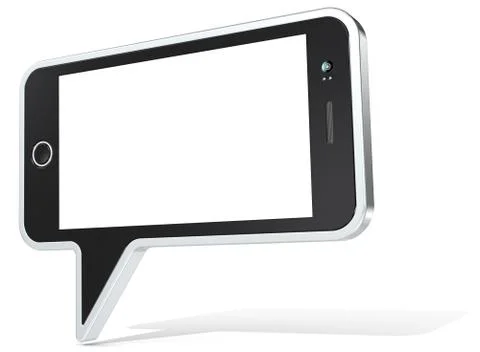 Smartphone plus Speech Bubble. Stock Illustration