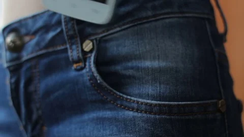 Smartphone in pocket Stock Footage 73610199