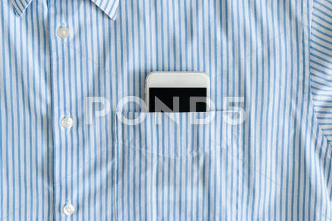 Smartphone In A Pocket Of Shirt