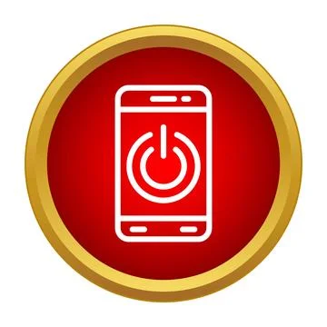 Smartphone power on off button icon 스톡 일러스트
