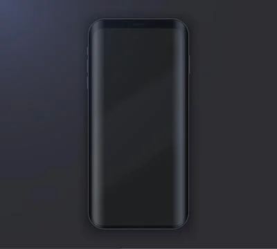 Smartphone presentation example black mockup Stock Illustration