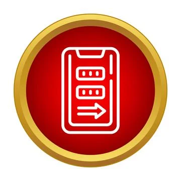 Smartphone presenting login password screen with swipe arrow 库存插图