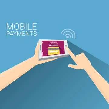 Smartphone processing of mobile payments 스톡 일러스트