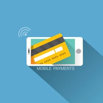 Smartphone processing of mobile payments 스톡 일러스트