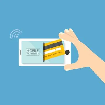 Smartphone processing of mobile payments 스톡 일러스트
