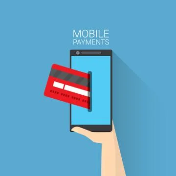 Smartphone processing of mobile payments 스톡 일러스트