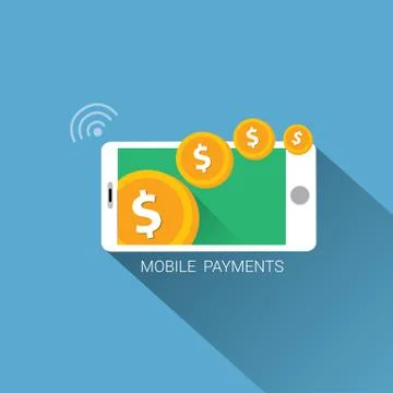 Smartphone processing of mobile payments 스톡 일러스트